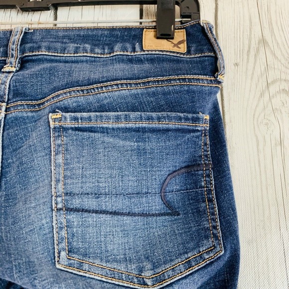 Womens American Eagle Outfitters Jegging Super Stretch Denim Blue Jeans Size 6 L - Picture 5 of 9